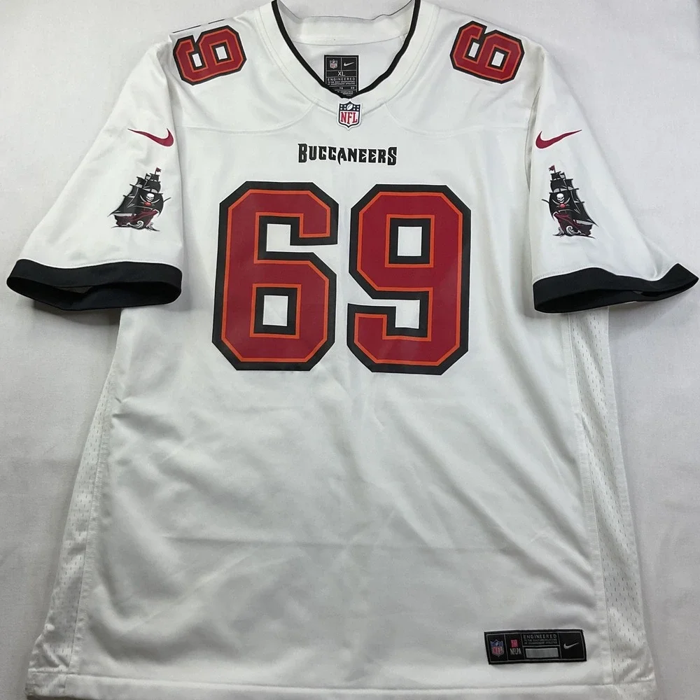 Nike NFL Tampa Bay Buccaneers Custom UNC JIM 69 Jersey Mens XL White 67NM-8B